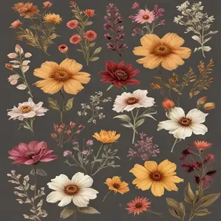 dried flowers png