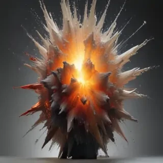 transparent explosion