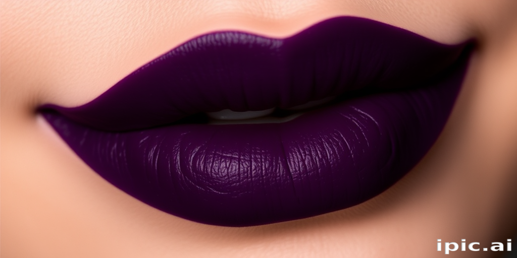 Sultry "Midnight Velvet" matte lip stain delivers a deep, vampy purple shade that exudes mystery and allure. This transfer-proof formula lasts up to 12 hours, providing intense color payoff without drying out the lips. The velvety texture glides on smoothly, leaving a soft-focus finish that blurs imperfections and enhances natural lip contours.