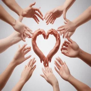 heart hands clipart