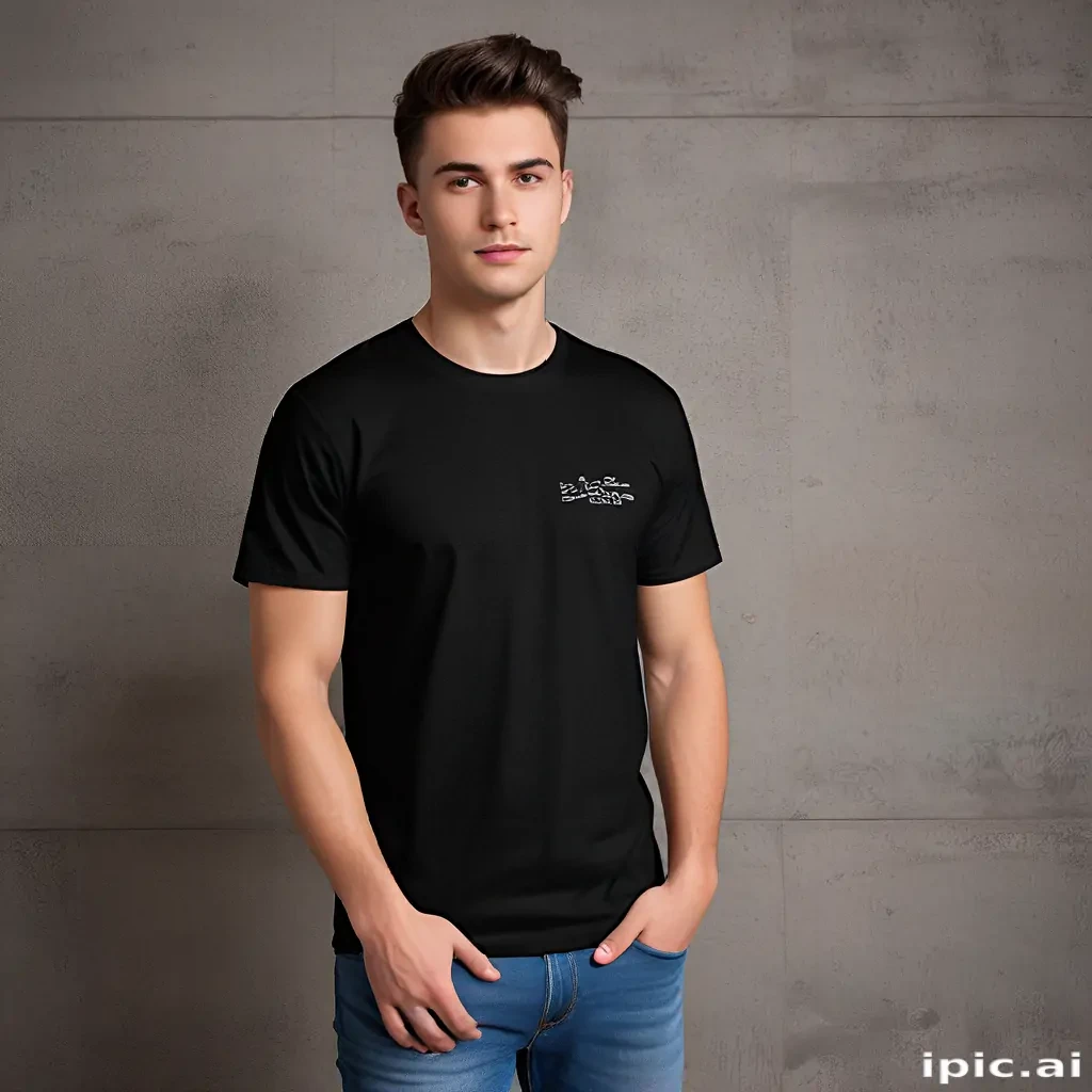 black tee mockup