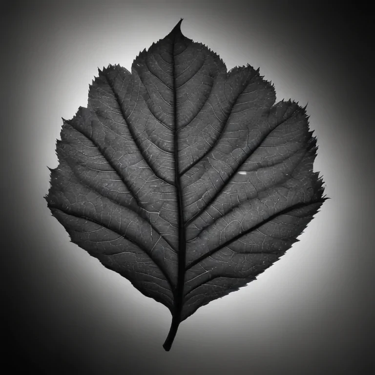 leaf images black and white
