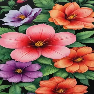 flower color drawings