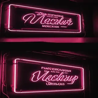 neon sign mockup
