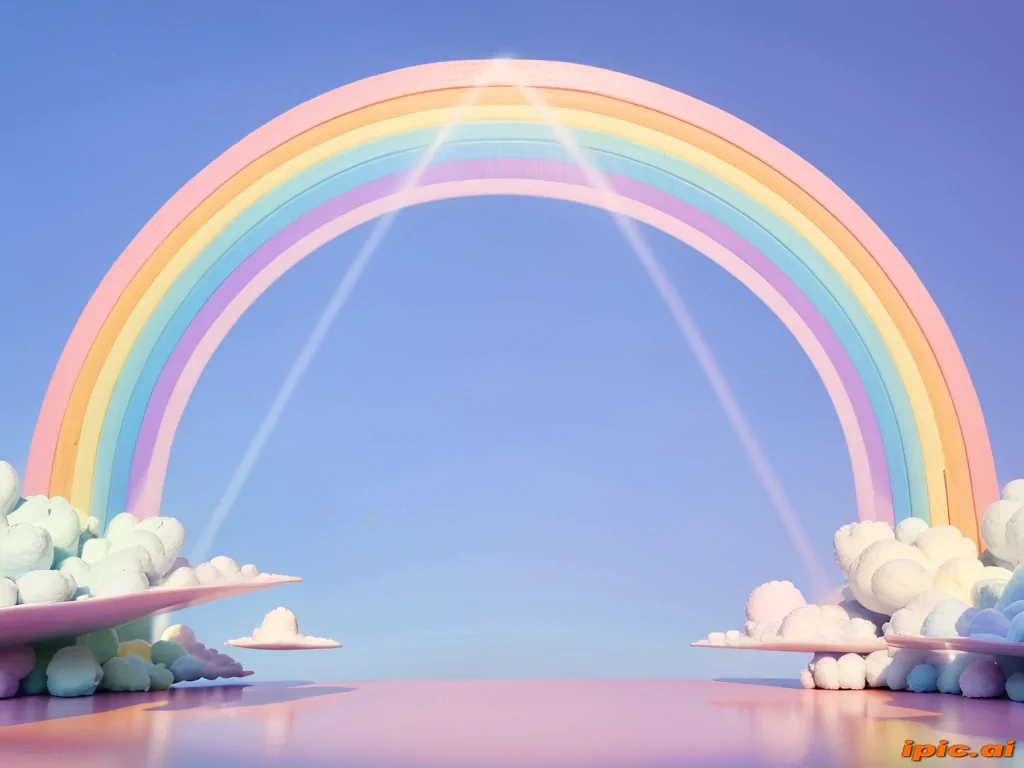 pastel coloured rainbow