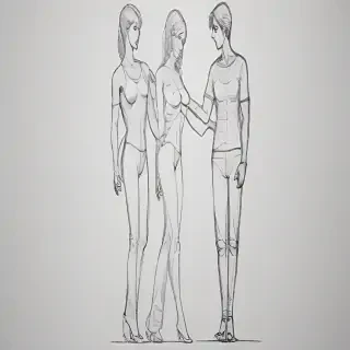 couples drawing poses