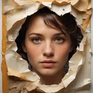 torn paper transparent