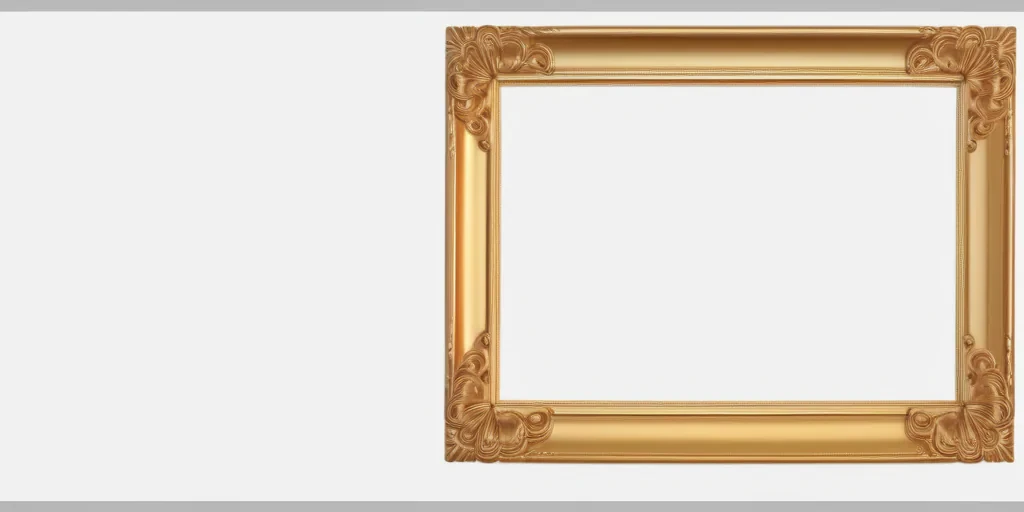 rectangle gold frame png