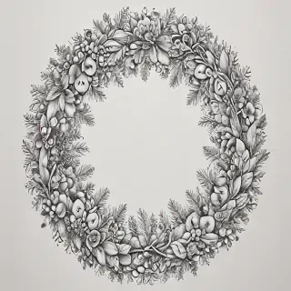 wreath drawing
