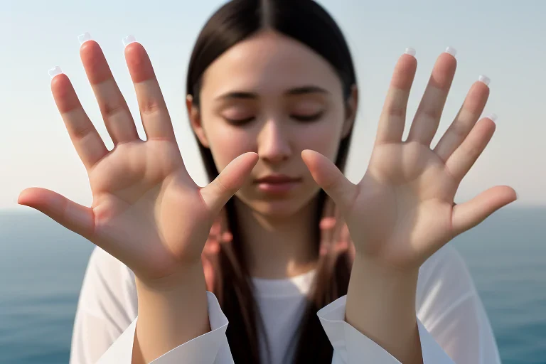 transparent prayer hands
