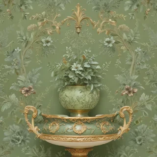 sage green backround