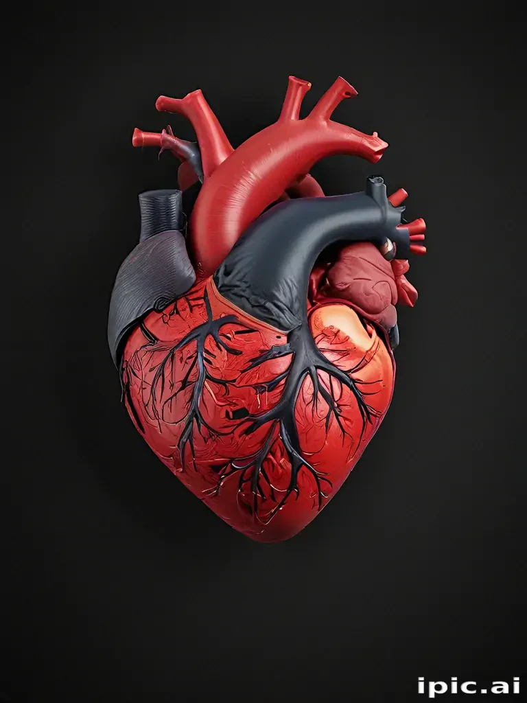 heart with black background