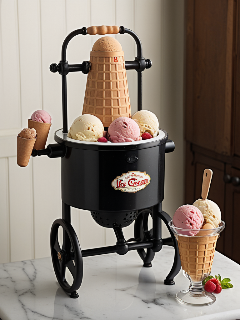 old fashion ice cream maker