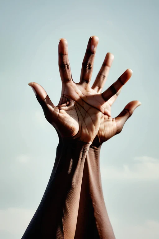 hands reaching