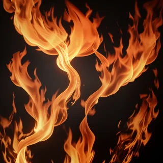 transparent fire