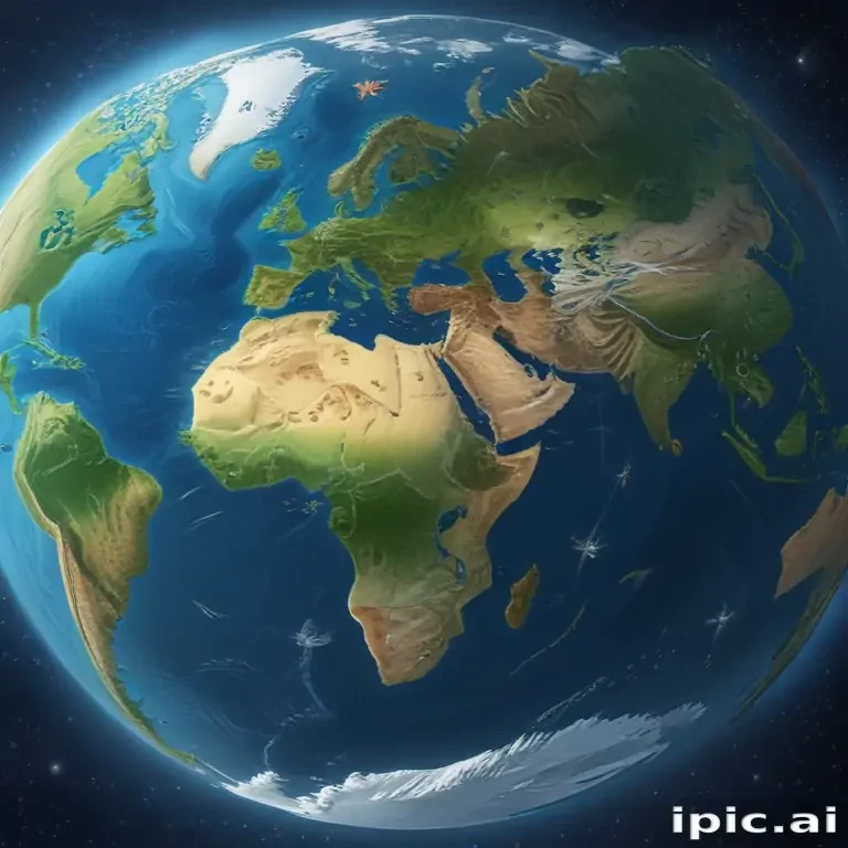 cartoon picture of the planet earth