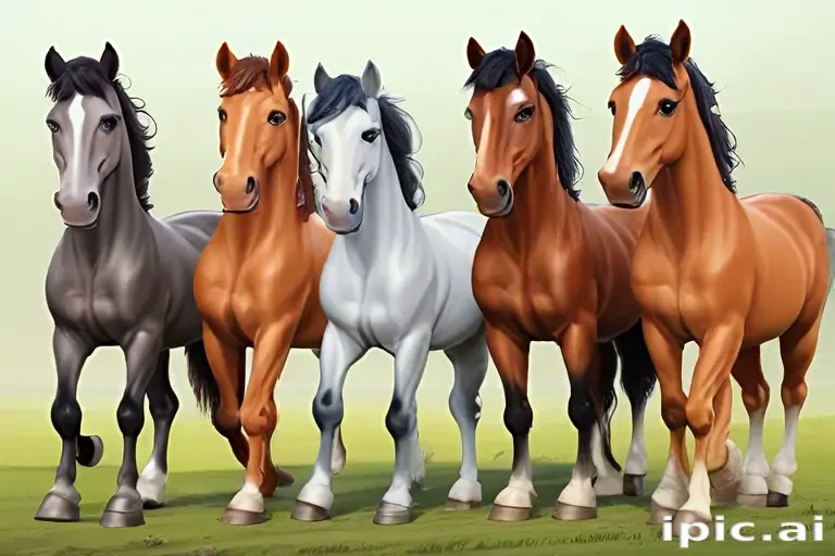 cartoon horses