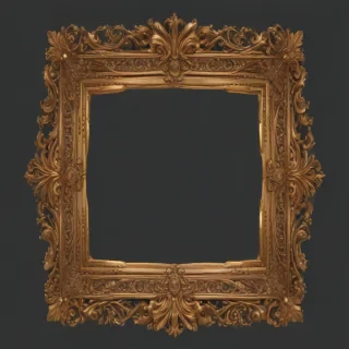 golden frame png transparent