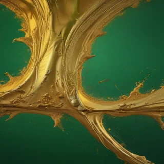 gold and green background