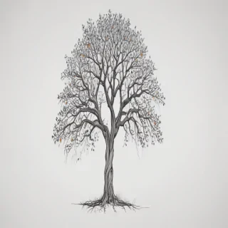 tree drawing png