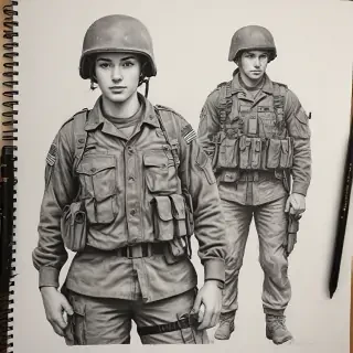 army drawings