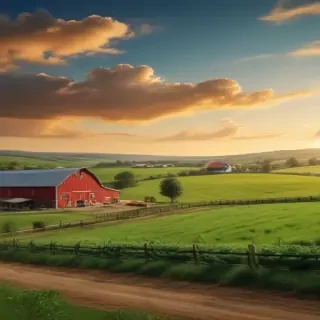 background of a farm