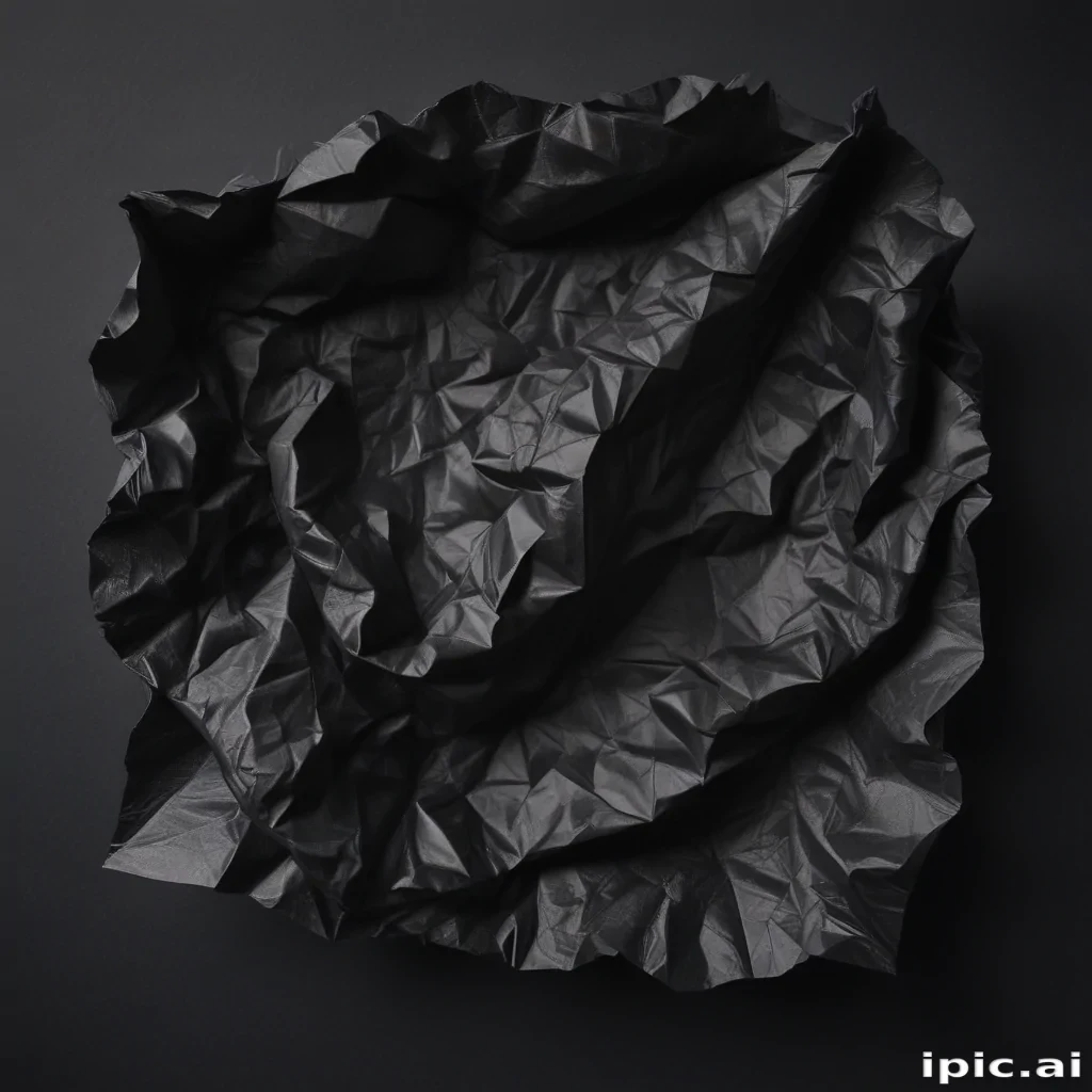 crumpled black paper