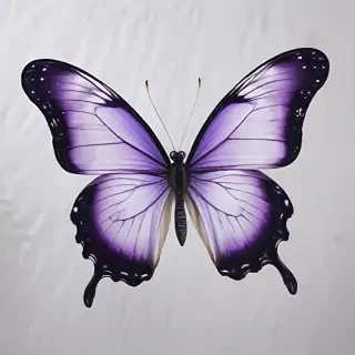 transparent purple butterfly
