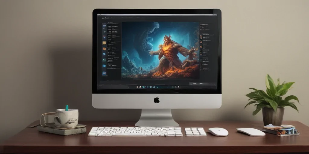 computer mockup