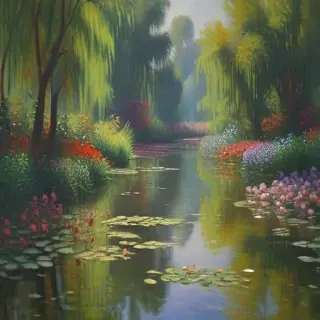 monet painting wallpaper