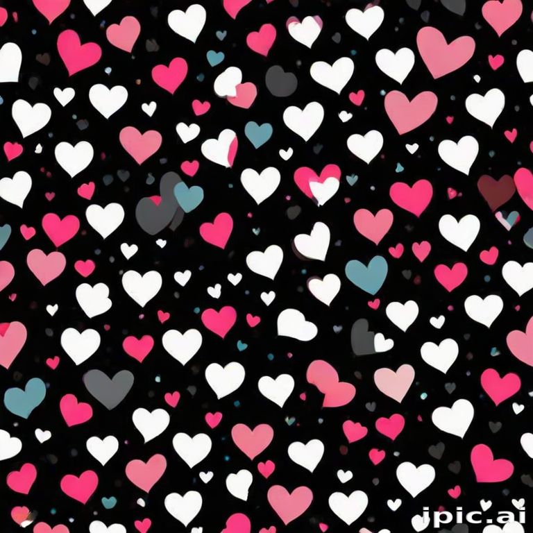hearts background black