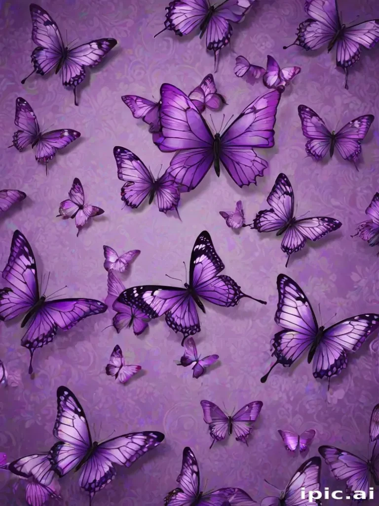 purple butterflies wallpaper