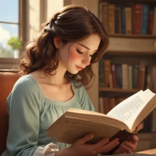 cartoon of reading