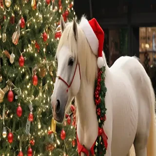 pictures of christmas horses