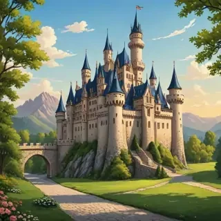castle in cartoon