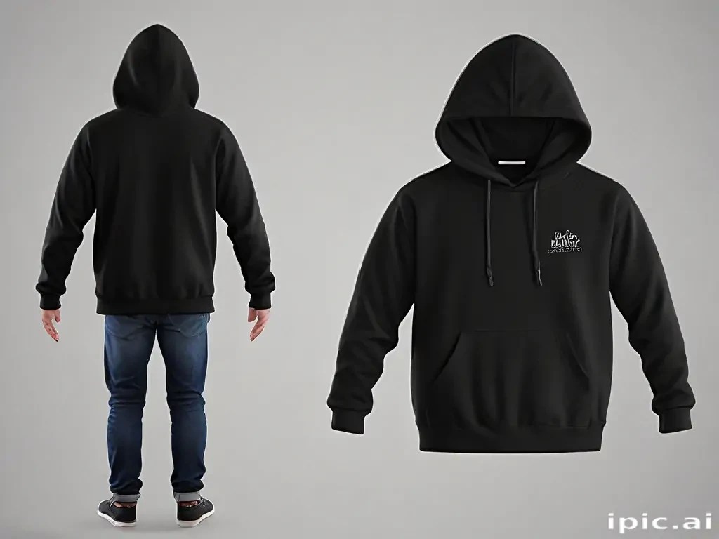 black hoodie mockup png