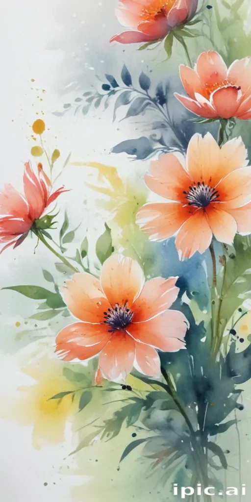 watercolor floral background