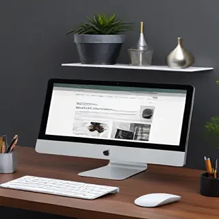 computer website mockup