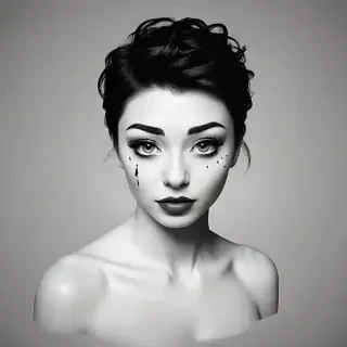 black and white png