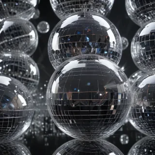 transparent disco balls
