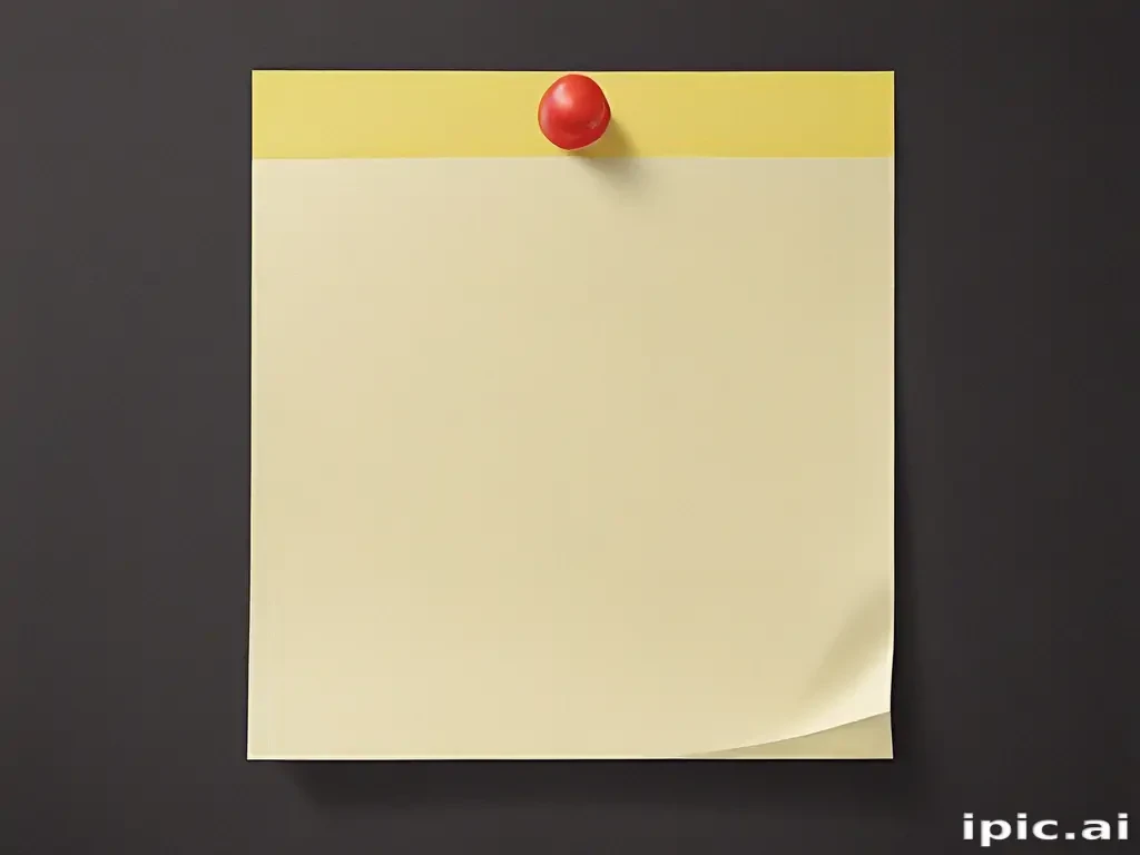 sticky note with transparent background