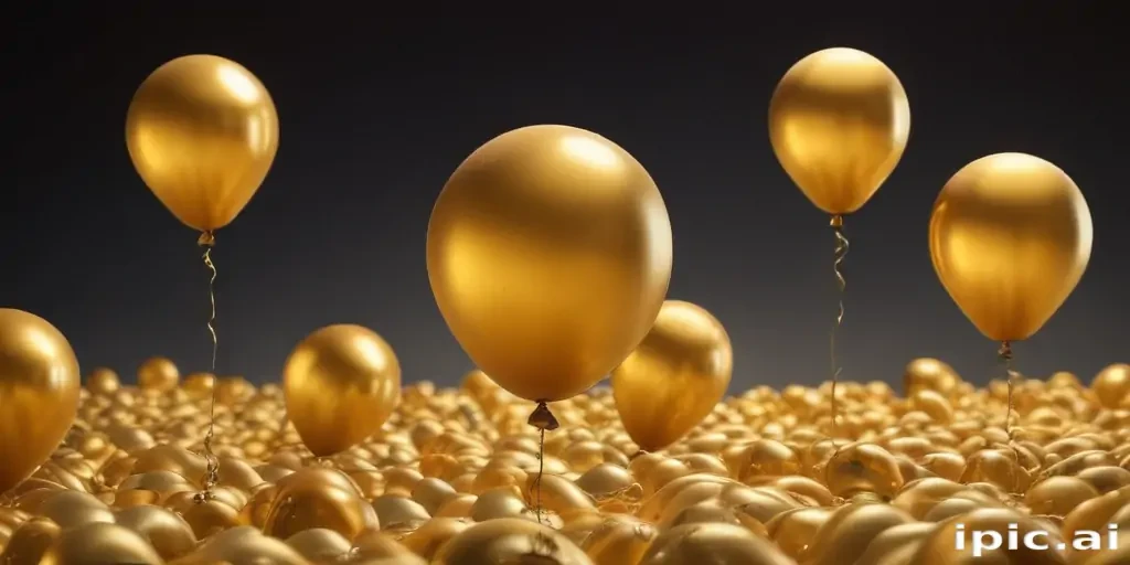 golden balloons