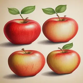 drawings of apples