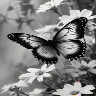 black and white butterfly wallpaper