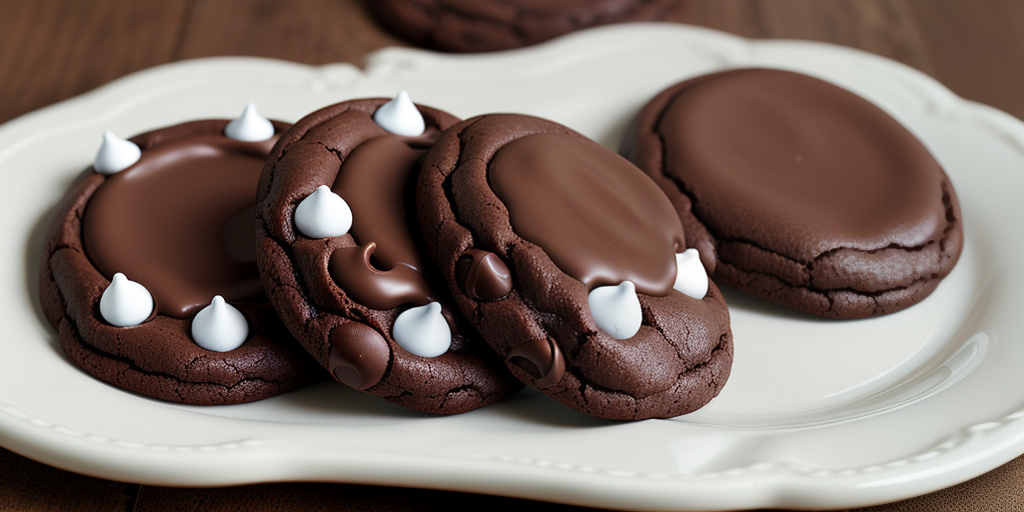 triple chocolate filled cookie with fudge filling