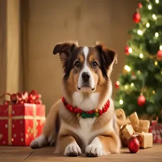 christmas dog background