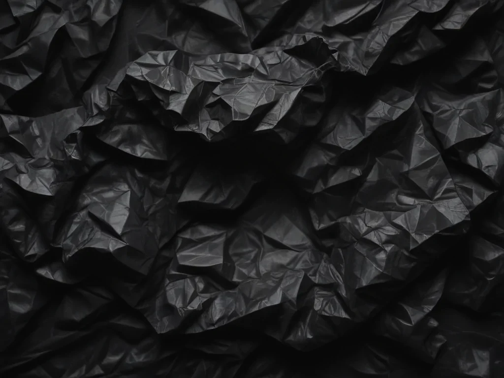 crumpled black paper