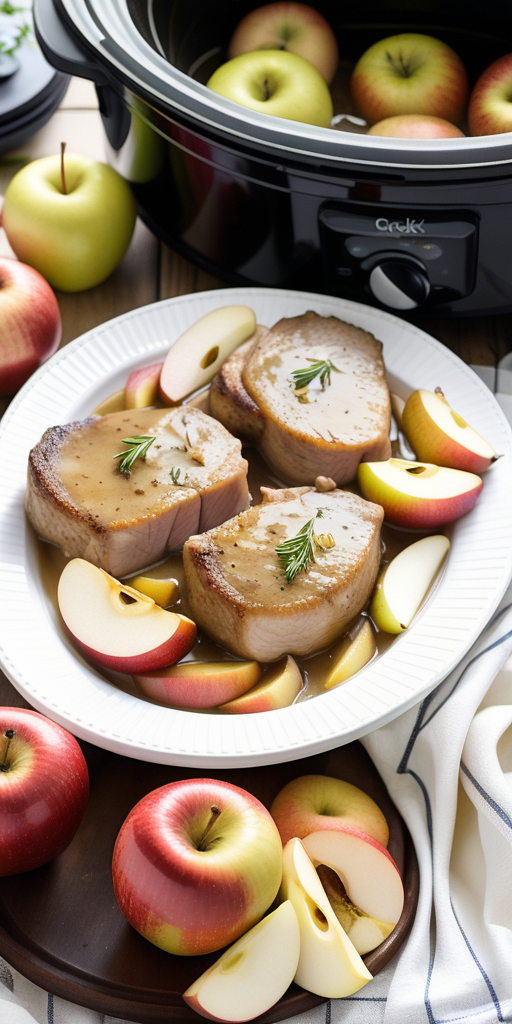 pork chops and apples in crockpot