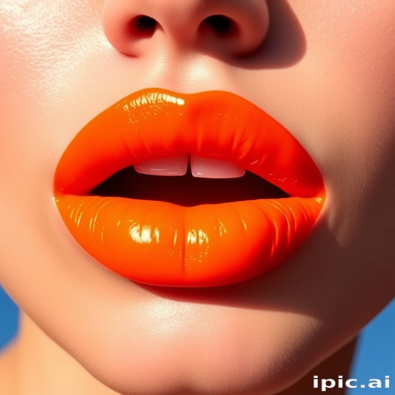 Neon orange liquid lip color named "Electric Citrus," providing electrifying brightness and a satin finish that lasts all day