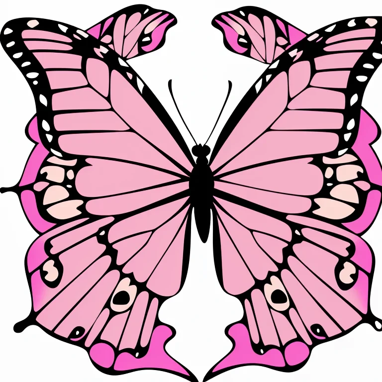 clipart pink butterfly